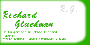 richard gluckman business card